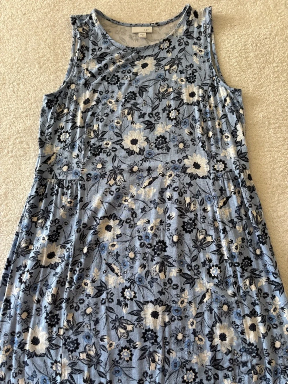 J. Jill Blue Floral Maxi Dress